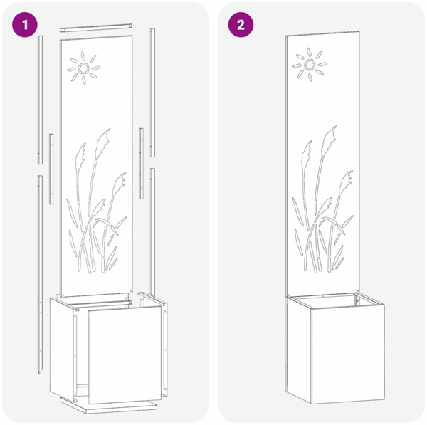 vidaXL Garten Sichtschutz-Leinwand Weiß 32 x 140 cm 876358 Bild 8