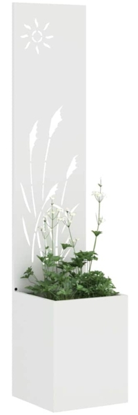 vidaXL Garten Sichtschutz-Leinwand Weiß 32 x 140 cm 876358 Bild 2