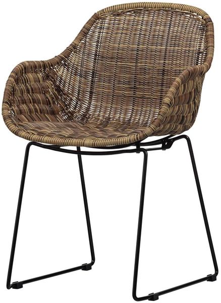 Sessel Willow aus künstlichem Rattan, Natur