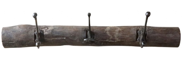 Chic Antique - Hakenleiste 3 Haken Wandhaken Kleiderhaken Holz Unika 41076900