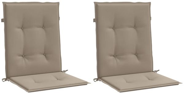 vidaXL Gartenstuhlauflagen für Niedriglehner 2 Stk. Taupe 100x50x3 cm 47562 Bild 3