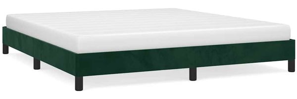 Doppelbett, Bettgestell Modernen ohne Matratze Dunkelgrün 160x200 cm Samt d2384e