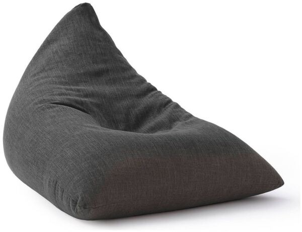 Lumaland 'Interior Line' Sitzsack, Dreieckig, Dunkelgrau, 150 x 100 x 100 cm, 370 l