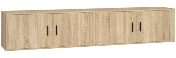 vidaXL TV-Wandschränke 2 Stk. Sonoma-Eiche 100x34,5x40 cm 3188369 Bild 2