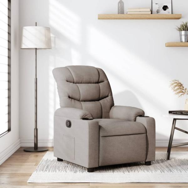 vidaXL Relaxsessel Taupe Stoff 374154