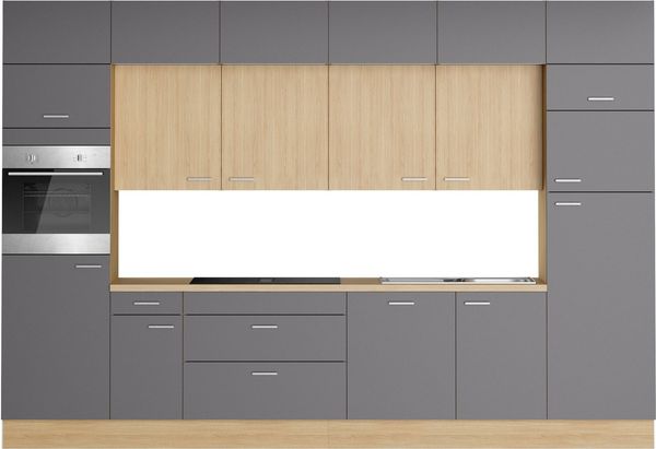 KOCHSTATION Küchenzeile KS-Lucy, Breite 360 cm, Soft-Close, inkl. Zubehör, wahlweise mit E-Geräten
