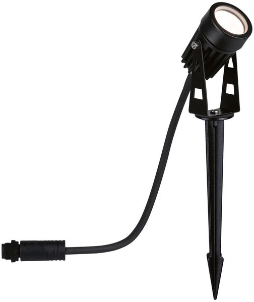 Plug & Shine LED Gartenstrahler Warmweiß Einzelspot IP65 3000K 2W Schwarz