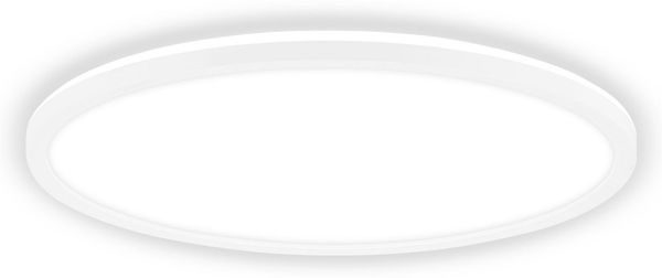 B.K.Licht - LED Deckenlampe mit indirektem Licht, Flach, Neutralweißes Licht, IP44, Panel, LED Lampe, Deckenleuchte, Badezimmer Lampe, Wohnzimmerlampe, Küchenlampe, 42x3 cm, Weiß