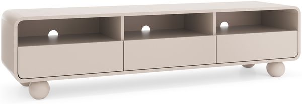 Bettso 'ALVION' RTV-Schrank mit Schubladen, Holzwerkstoff Kaschmir, 44x39x180 cm