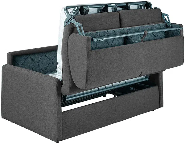 Schlafsofa 3-Sitzer Samt CALIFE - Anthrazit - Liegefläche: 140 cm - Matratzenhöhe: 14 cm Bild 5