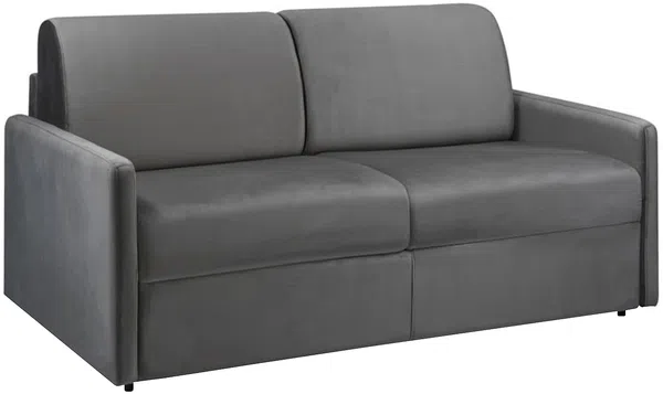 Schlafsofa 3-Sitzer Samt CALIFE - Anthrazit - Liegefläche: 140 cm - Matratzenhöhe: 14 cm Bild 3