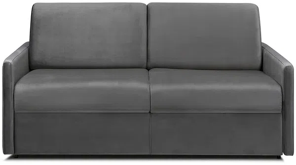 Schlafsofa 3-Sitzer Samt CALIFE - Anthrazit - Liegefläche: 140 cm - Matratzenhöhe: 14 cm Bild 2