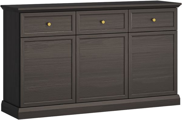 AX LIVING Kommode mit Schubladen Levantos K3T3S – 149cm Schwarz Grafit