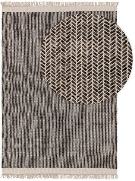 benuta Wollteppich Kim, rechteckig, Höhe: 5 mm, Kunstfaser, Berber, Ethno-Style, Wohnzimmer