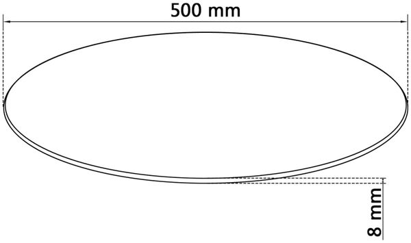 vidaXL Tischplatte aus gehärtetem Glas rund 500 mm 244614 Bild 4