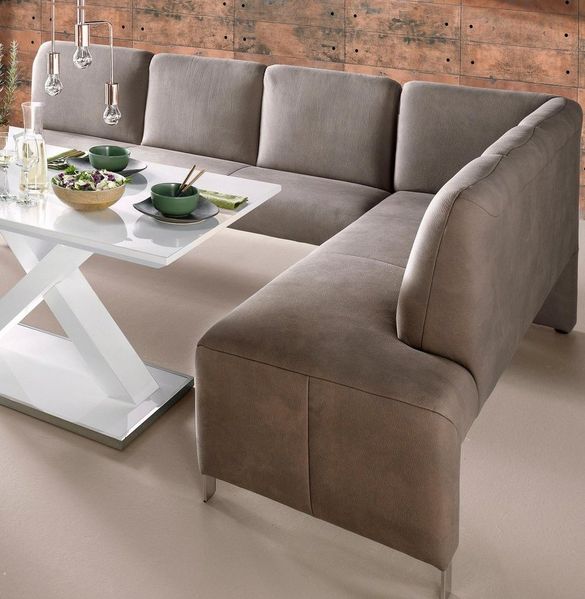 exxpo - sofa fashion Eckbank Intenso, modern, 263/198 cm (B/T), hohe Bodenfreiheit, frei im Raum stellbar, hoher Sitzkomfort