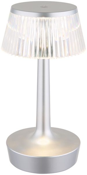 LED Tischleuchte, Kristall, Touchdimmer, H 23 cm