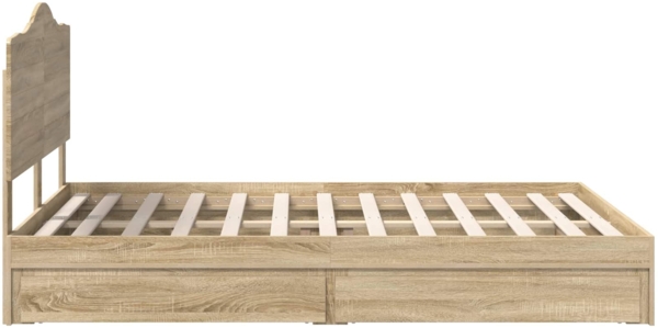 vidaXL Aufbewahrungsbett Sonoma-Eiche 150x200 cm Holzwerkstoff 3413494 Bild 8