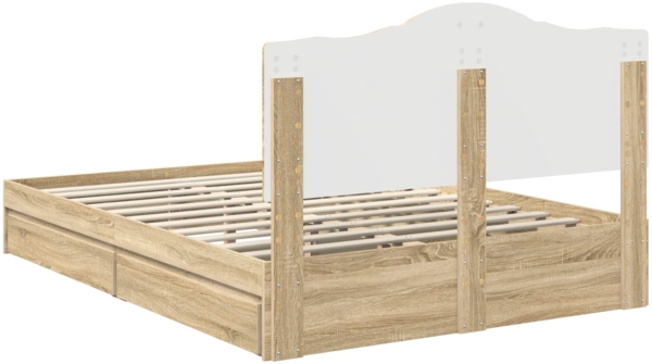vidaXL Aufbewahrungsbett Sonoma-Eiche 150x200 cm Holzwerkstoff 3413494 Bild 9