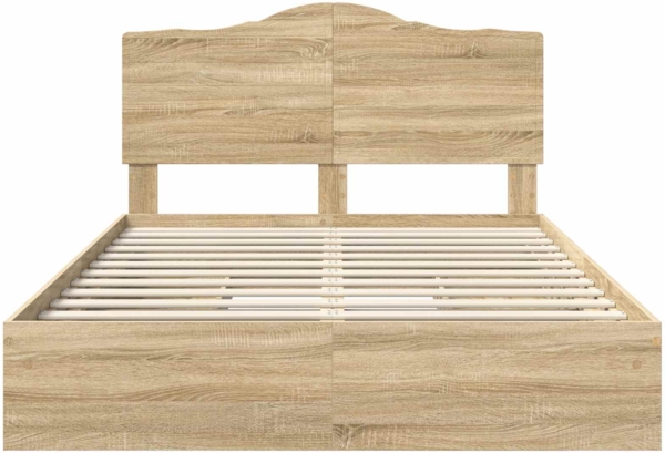 vidaXL Aufbewahrungsbett Sonoma-Eiche 150x200 cm Holzwerkstoff 3413494 Bild 7
