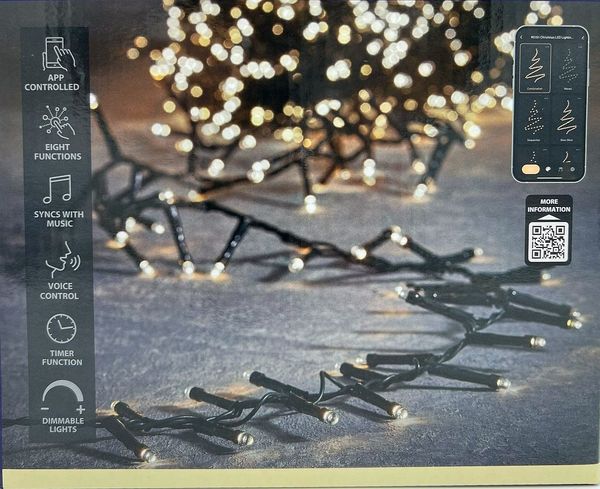 Luca Lighting LED-Lichterkette Snake Lighting 550 Led's App gesteuert warmweiß oder color 1400cm, Dimmbar, Timer, fernbedienbar über Handy oder Tablett