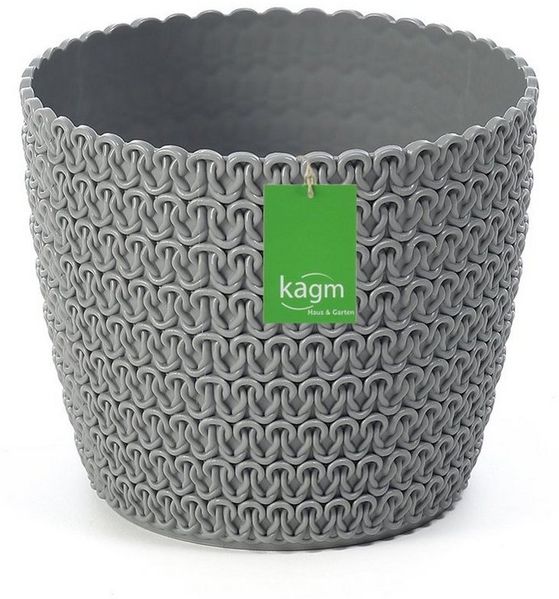 KAGM Blumentopf Übertopf Pflanztopf Strickstruktur sehr dekorativ
