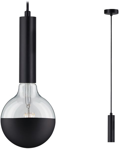 Paulmann 79757 Pendelleuchte Neordic Kine E27 Schwarz Metall