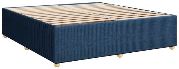 vidaXL Boxspringbett mit Matratze Blau 200x200 cm Stoff 3289869 Bild 9