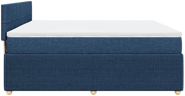 vidaXL Boxspringbett mit Matratze Blau 200x200 cm Stoff 3289869 Bild 7