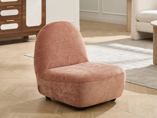 Vente-unique - MALDANO Sessel Stoff Puderrosa - B 60,5 cm x H 58,5 cm x L 52,5 cm