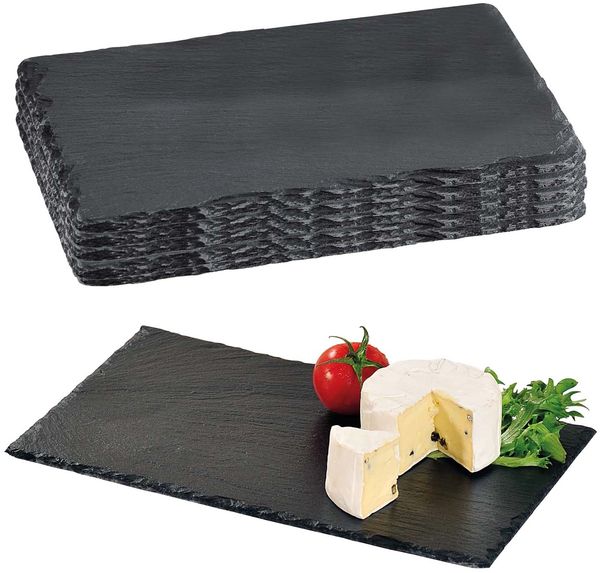 5 Stück Buffetplatte aus Schiefer - 30 x 20 cm