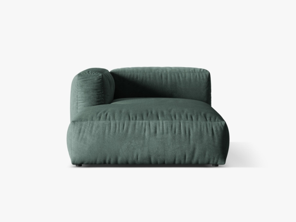 Micadoni Chaise Longue Martina 1-Sitzer Samt Petrol Links