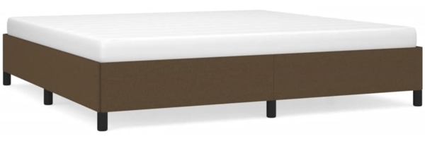 Bettgestell Dunkelbraun 200x200 cm Stoff [347093]