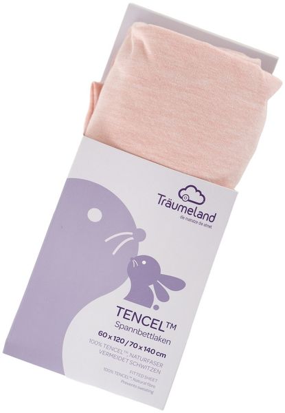 Träumeland Spannbettlaken Tencel smoke rose 60x120 cm / 70x140 cm