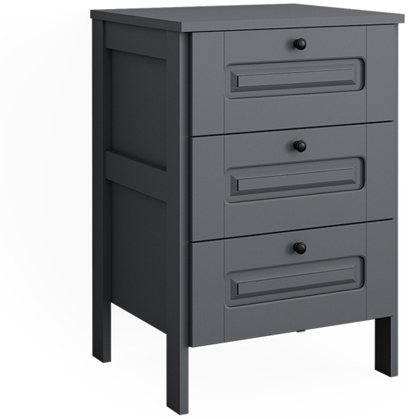 Kommode Ajaton Grau 60 x 88.4 cm Vitalispa