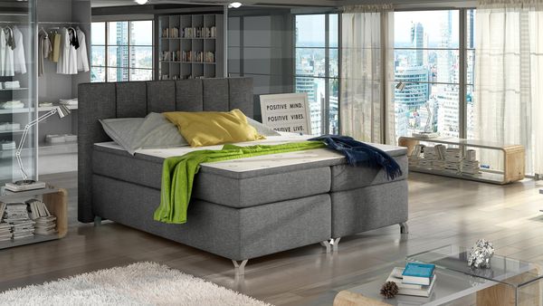 Wohnideebilder Basilio 140X200 Dunkelgrau Boxspringbett BBO_04_1.4