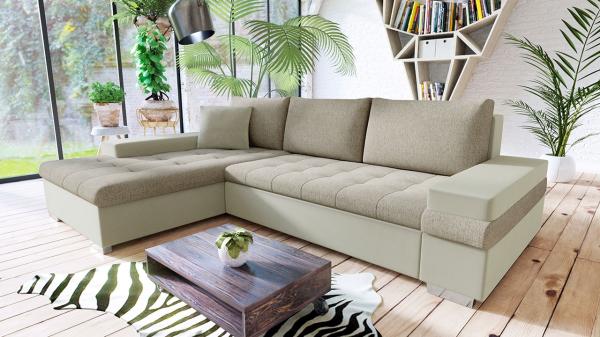 Ecksofa Bangkok Mini, Farbe: Magic Velvet 2201 + Matana 17 + Magic Velvet 2201