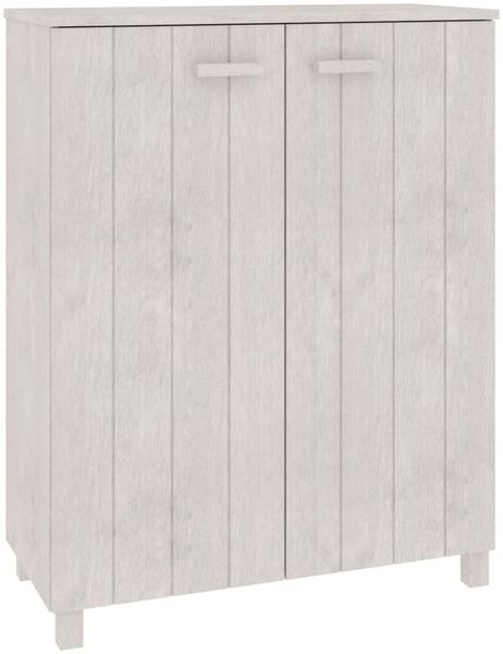 Schuhschrank, Schuhkipper für Flur, skandinavisch Weiß 85x40x108 cm Massivholz Kiefer