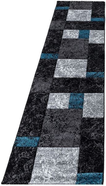 Kurzflor Teppich Hara Läufer - 80x300 cm - Türkis