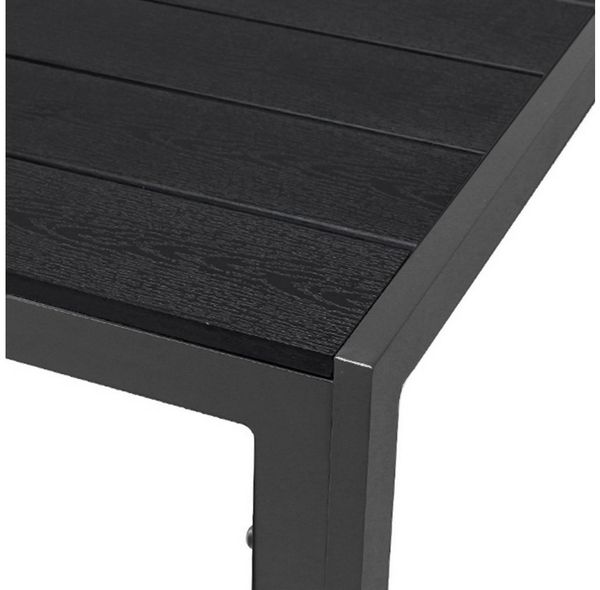 Gartentisch Aluminium WPC anthrazit / schwarz 160x90cm