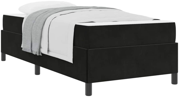 vidaXL Bettrahmen mit Matratze Schwarz 90 x 190 cm Stoff 3399032 Bild 2