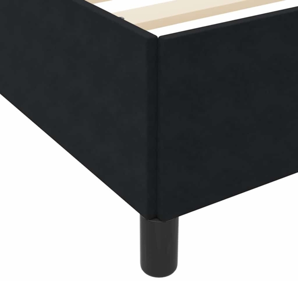 vidaXL Bettrahmen mit Matratze Schwarz 90 x 190 cm Stoff 3399032 Bild 8