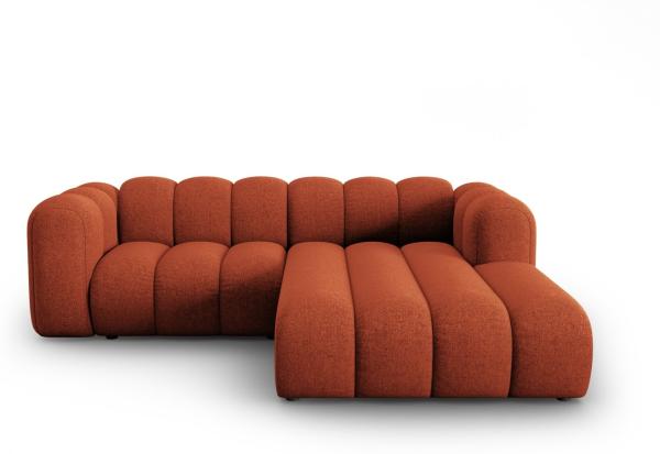 Micadoni Modulares Ecksofa Lupine 3-Sitzer Rechts Chenille Haga Terrakotta
