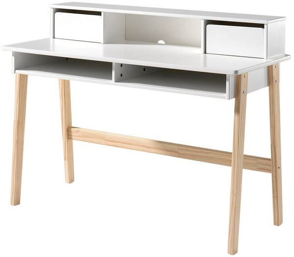 Schreibtisch Kiddy MDF und Kiefer Weiß 120x60 cm