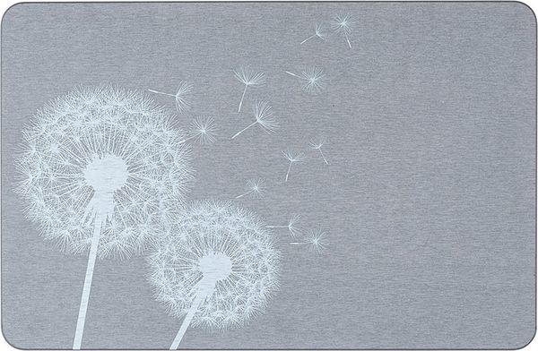 WENKO ASTERA Badematte 60 x 39 cm, Grau, aus natürlichem Diatomit
