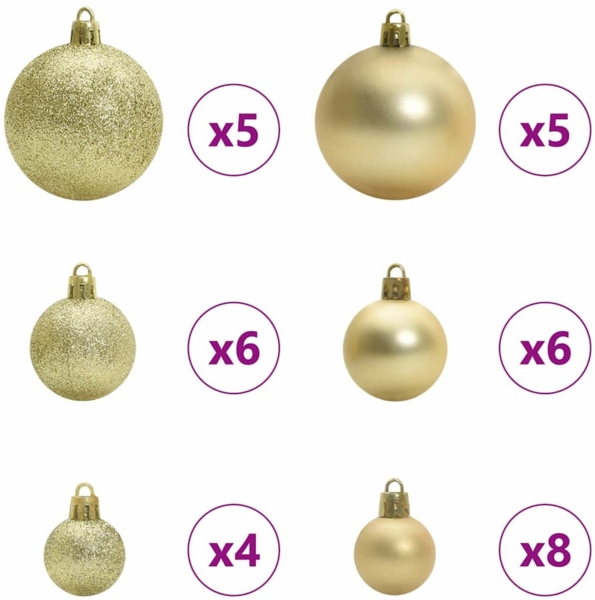 vidaXL Künstlicher klappbarer Weihnachtsbaum Grün und Weiß 120 cm 3395581 Bild 6