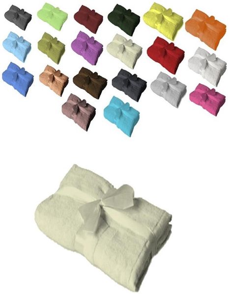 4 x Badvorleger 700 g/m² 50 x 80 cm Naturweiß