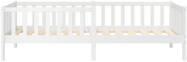 Bellabino 'Vere' Kinderbett 90x200 cm, weiß, Massivholz Kiefer, Jugendbett mit Rausfallschutz und Lattenrost Bild 11