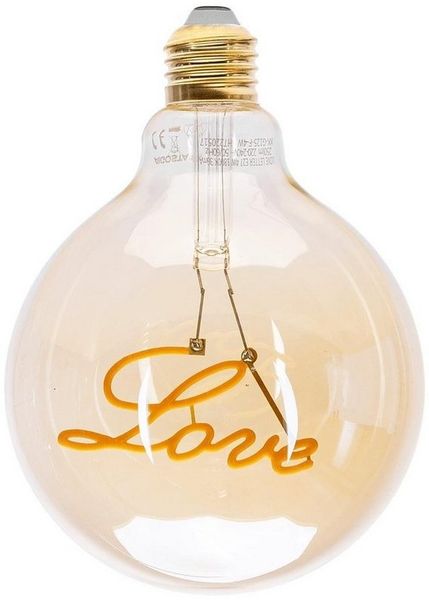 Aigostar LED-Filament 4W LED Filament Leuchtmittel Edison E27 Deko Retro Nostalgie Glühbirne, Warmweiß, Retro Nostalgie Glühbirne Lampe Form G95 4W 250 Lumen 1800K warmweiß