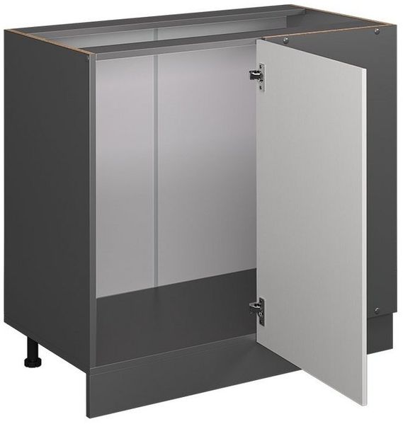 Eckunterschrank R-Line Weiß Landhaus 86 cm ohne Arbeitsplatte Vicco Bild 3